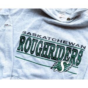 Saskatchewan Roughriders 90s RAVENS hoodie sweat M gray green CFL football vtg
